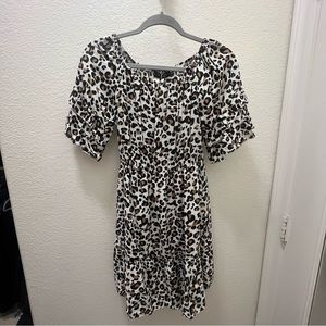 Flowy cheetah print dress